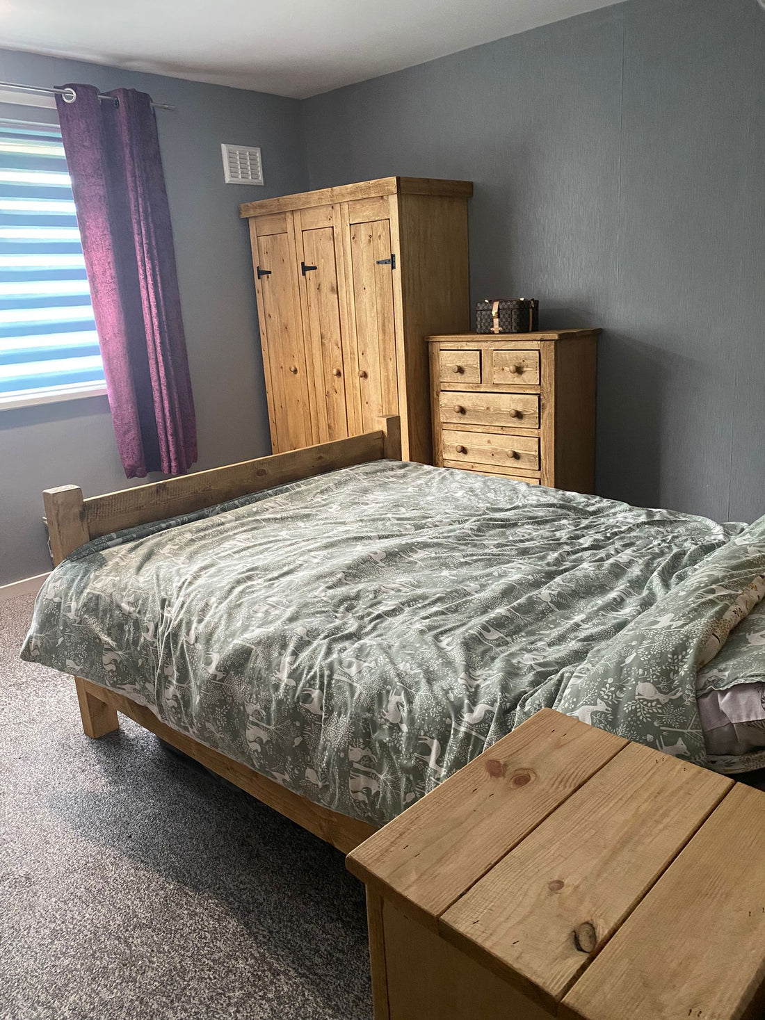 Lola and Keith's handmade triple wardrobe and chest of drawers