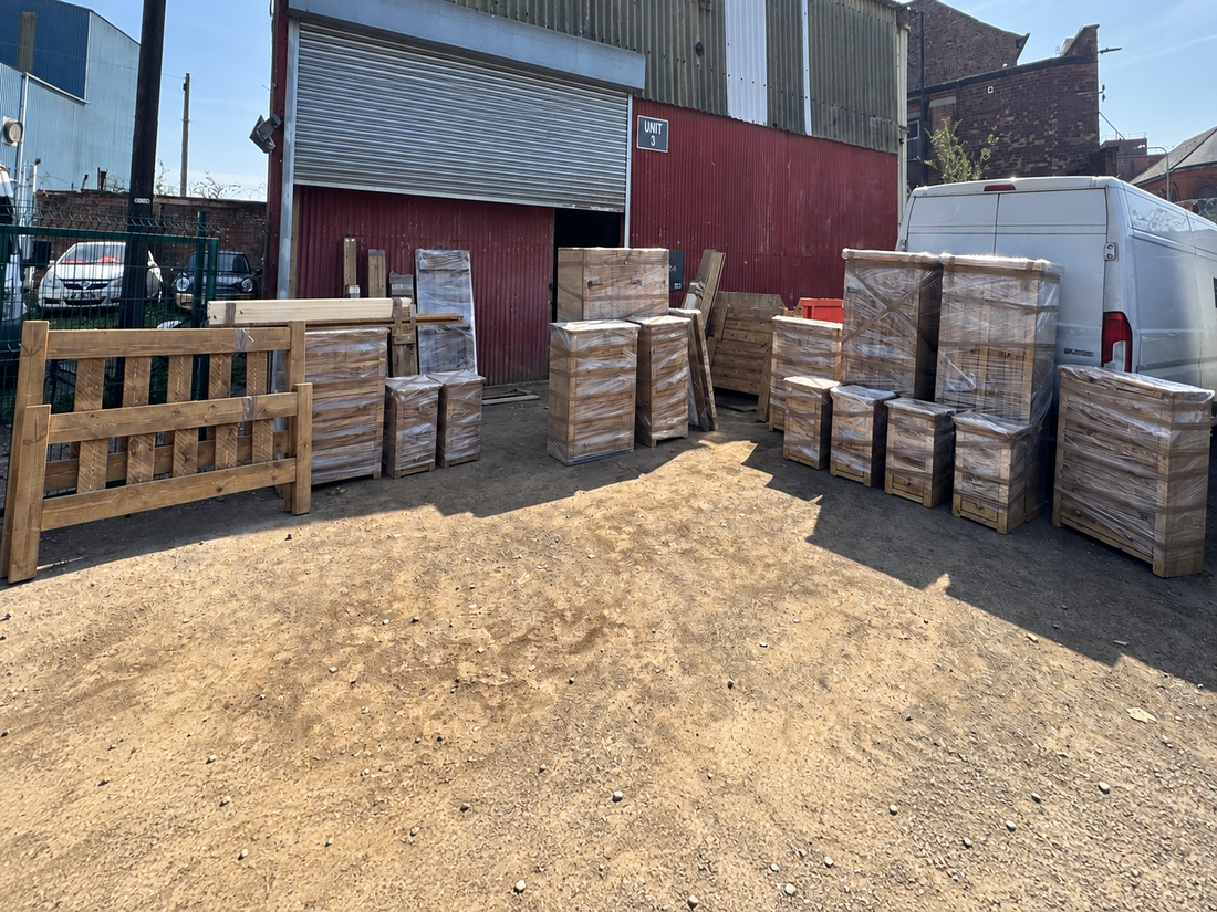 Three Skulls Furniture orders packaged and ready for nationwide delivery