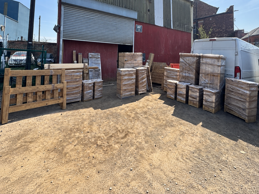 Three Skulls Furniture orders packaged and ready for nationwide delivery