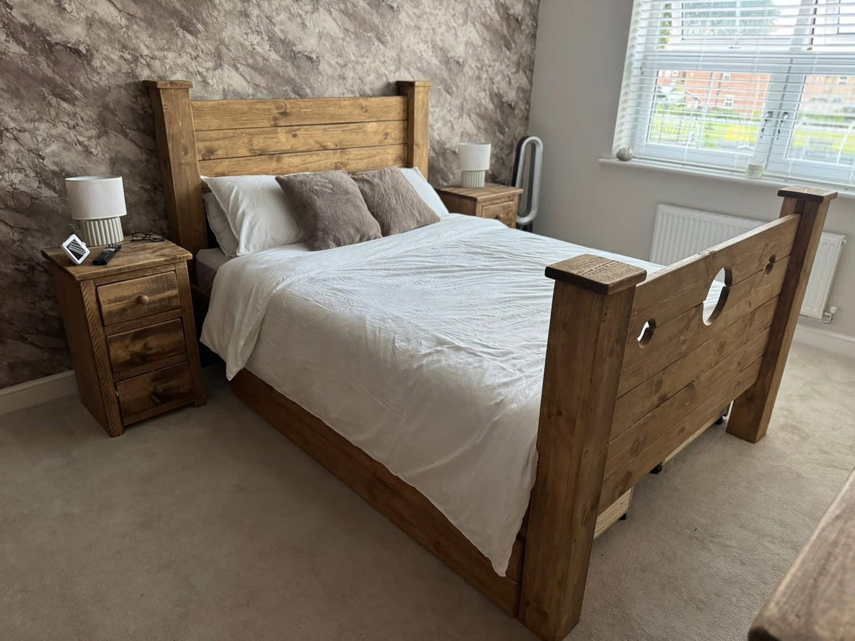 The Jester handmade medieval BDSM wooden bed