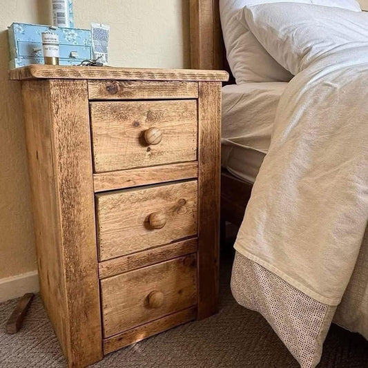 Farmhouse Bedside Tables | Handmade Rustic Wooden Bedroom Furniture | Three Skulls Furniture