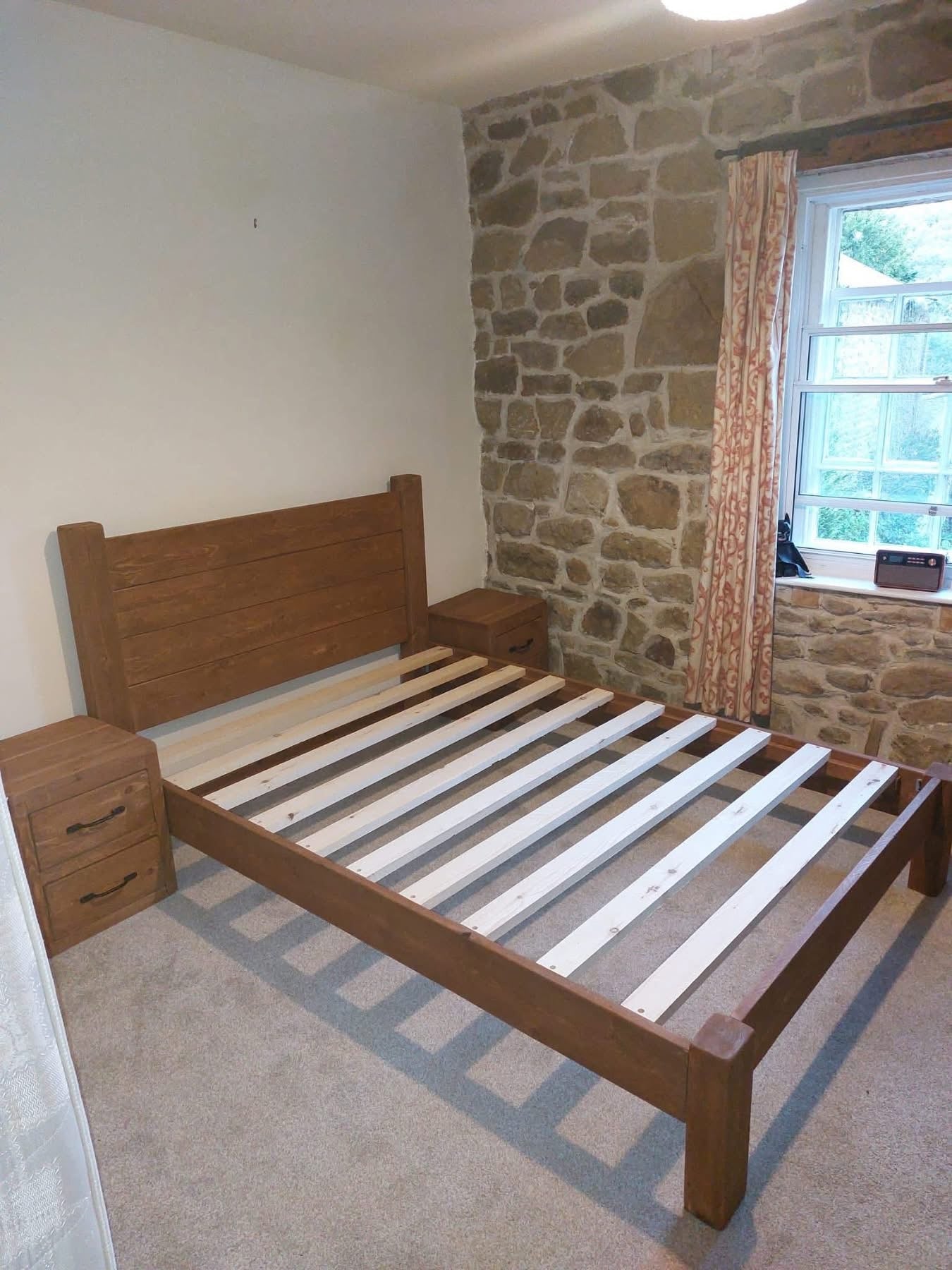 Rustic handmade wooden furniture for a complete bedroom