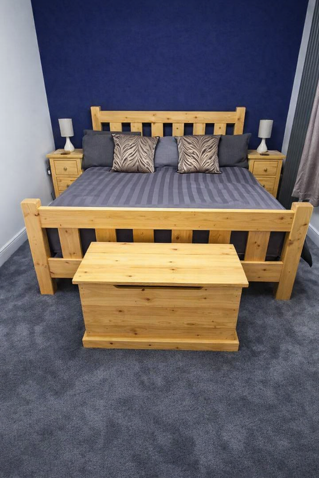Complete handmade wooden bedroom furniture package