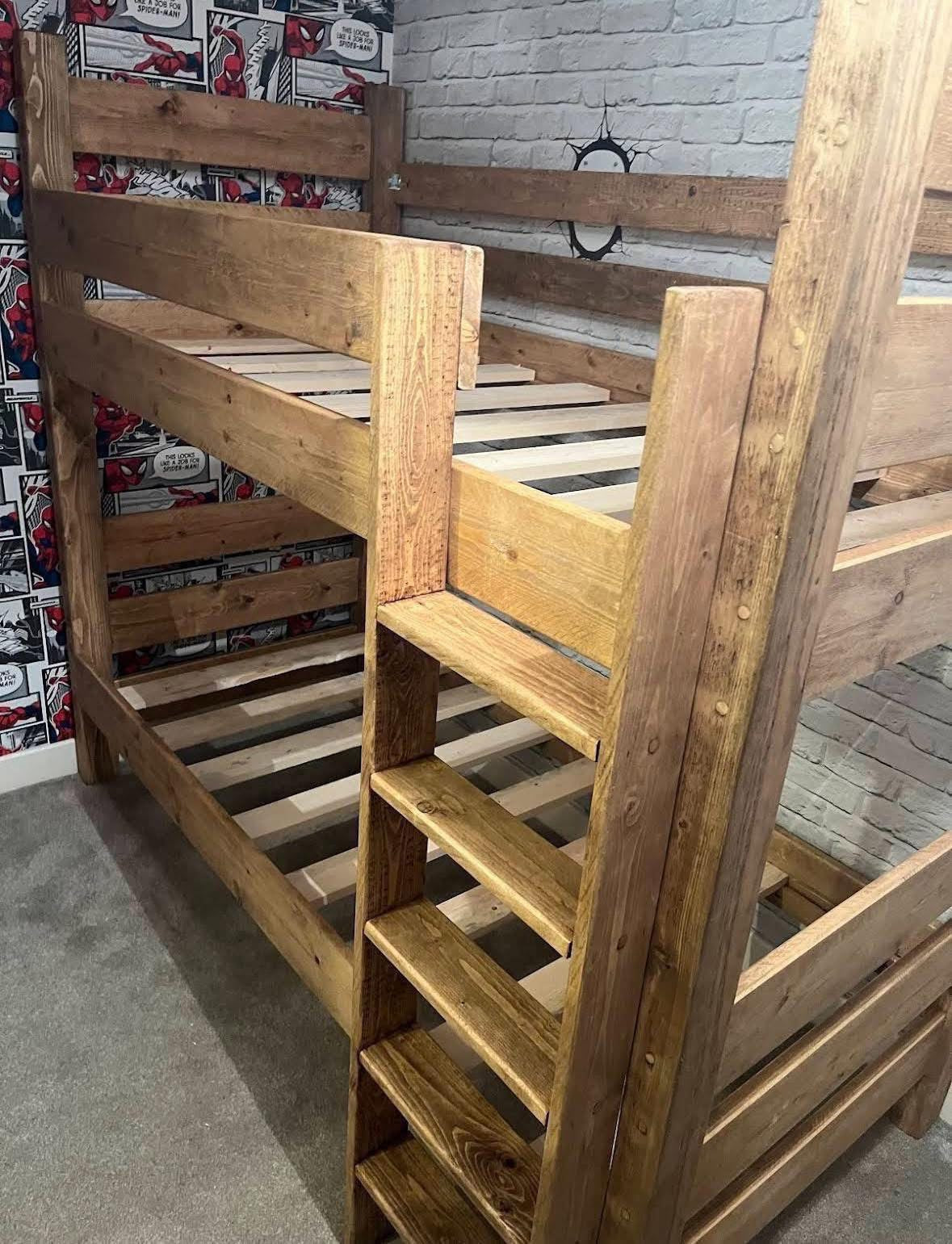 Bunk Bed | Handmade Rustic Wooden Bunk Bed | Three Skulls Furniture
