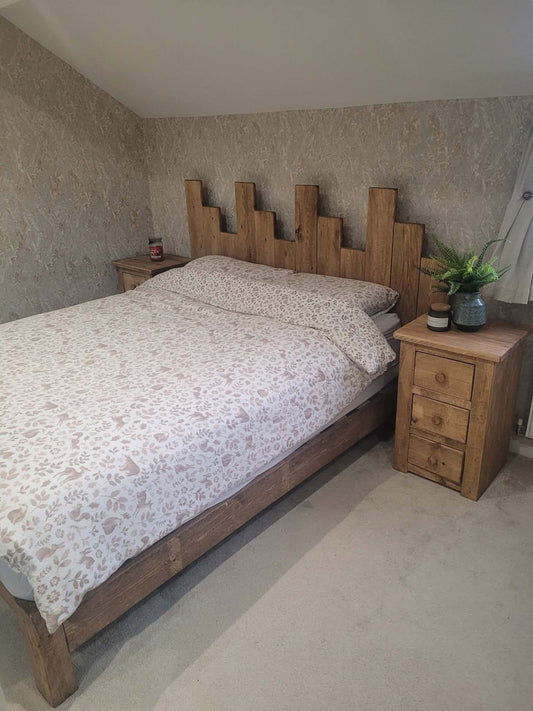 The Valhalla Bed | Handmade Viking Medieval Rustic Wooden Bed