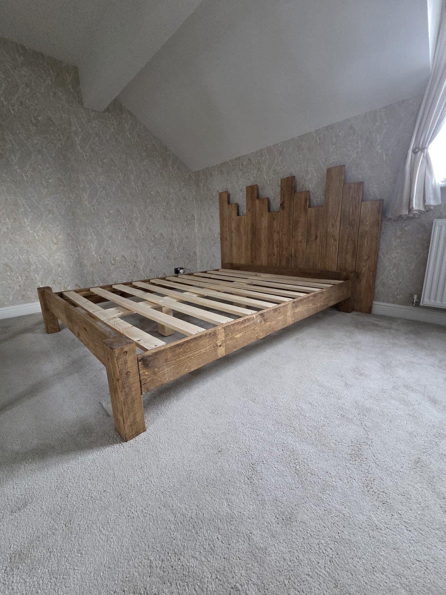 The Valhalla Bed | Handmade Viking Medieval Rustic Wooden Bed