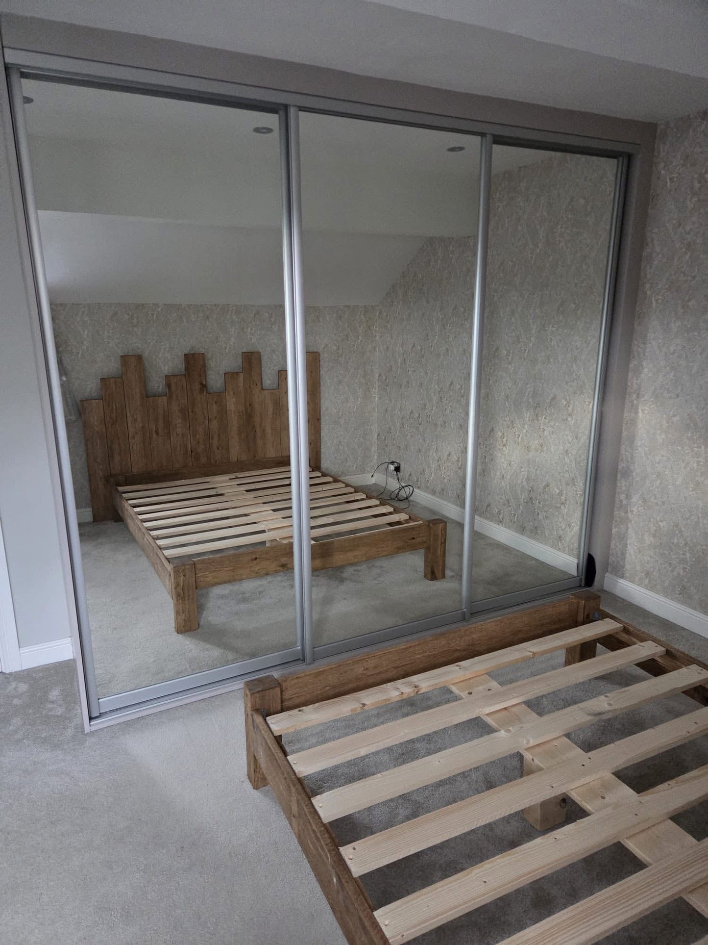 The Valhalla Bed | Handmade Viking Medieval Rustic Wooden Bed