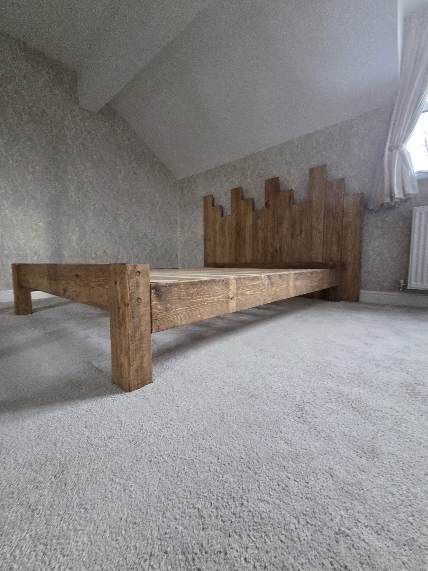The Valhalla Bed | Handmade Viking Medieval Rustic Wooden Bed