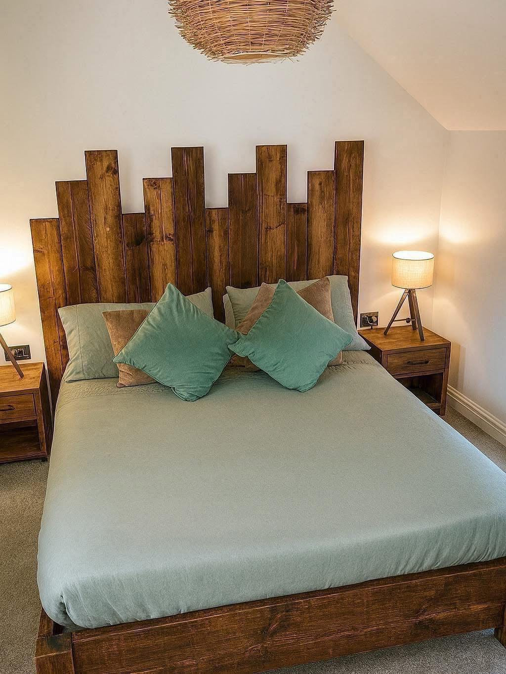 The Valhalla Bed | Handmade Viking Medieval Rustic Wooden Bed