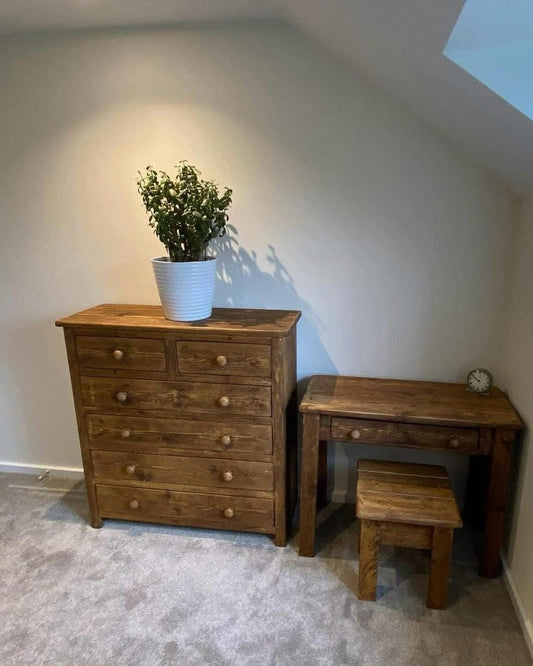 2/4 Chest Of Drawers | Handmade Rustic Wooden Bedroom Storage | Three Skulls Furniture