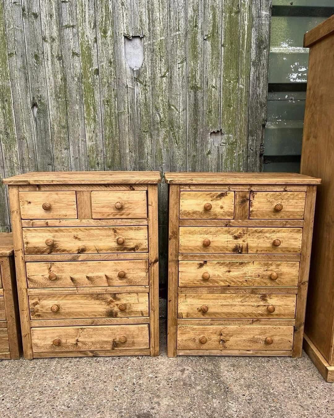 2/4 Chest Of Drawers | Handmade Rustic Wooden Bedroom Storage | Three Skulls Furniture