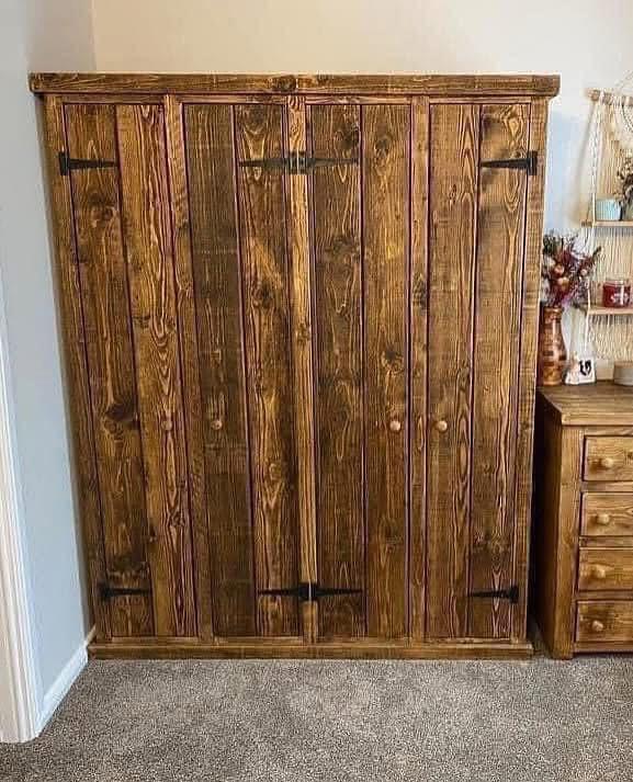 Rustic handmade wardrobe for farmhouse bedroom furniture