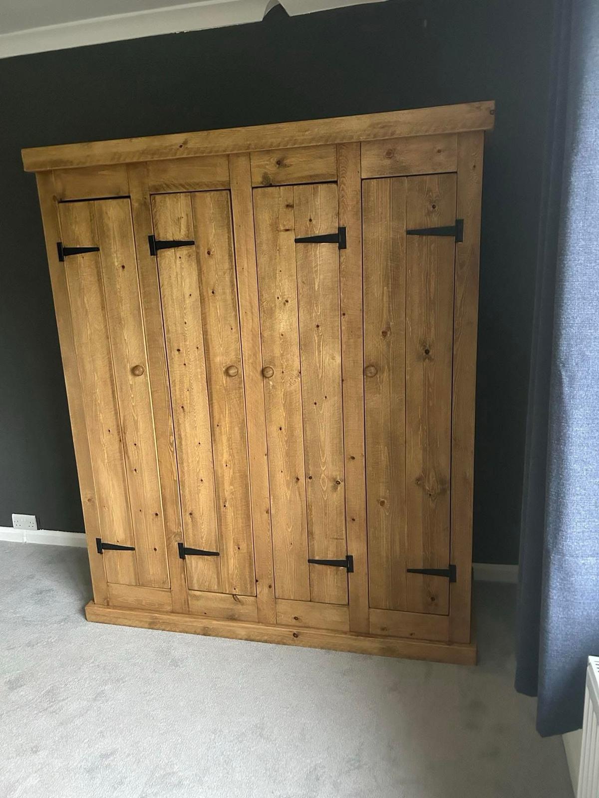 Solid timber bedroom wardrobe by Three Skulls Furniture