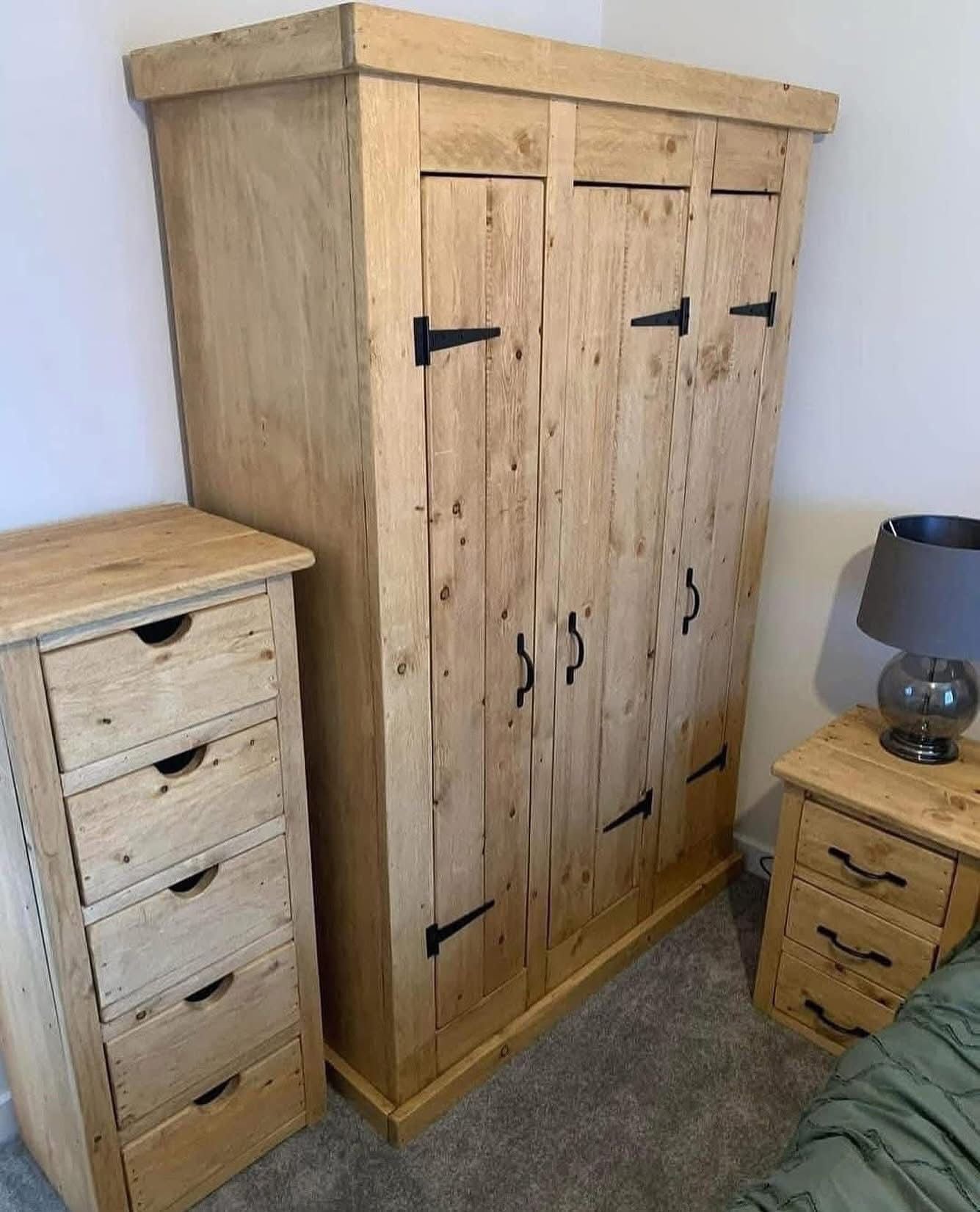 Matching wooden bedroom furniture from Three Skulls Furniture