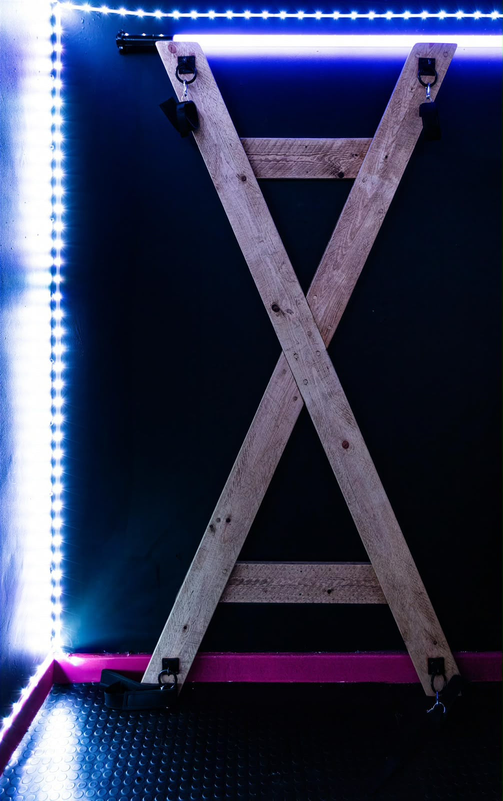 Handmade wooden St Andrews Cross by Three Skulls Furniture